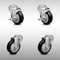 Service Caster 4 Inch SS Black Polyurethane Wheel Swivel Bolt Hole Caster Set with 2 Brake SCC SCC-SSBH20S414-PPUB-BLK-TLB-2-S-2 - alternate 1